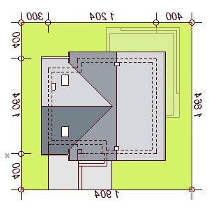 Usytuowanie budynku Noelia Modern w wersji lustrzanej