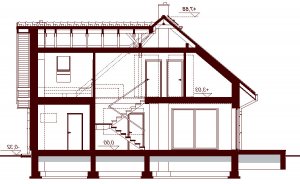 Przekrój projektu Noelia Modern w wersji lustrzanej