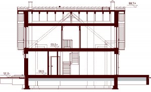 Przekrój projektu Noelia Modern w wersji lustrzanej