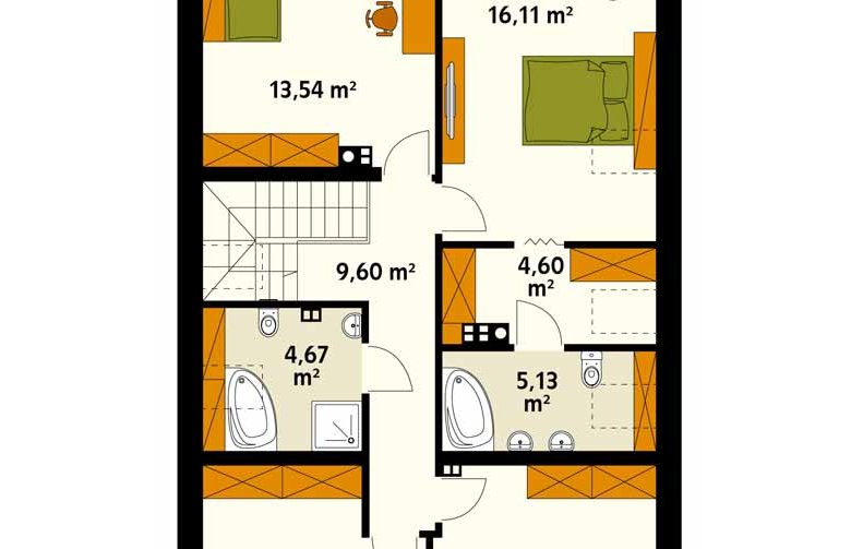 Projekt domu jednorodzinnego Amarylis 5 - poddasze