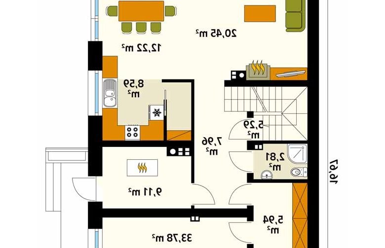 Projekt domu jednorodzinnego Amarylis 5 - parter