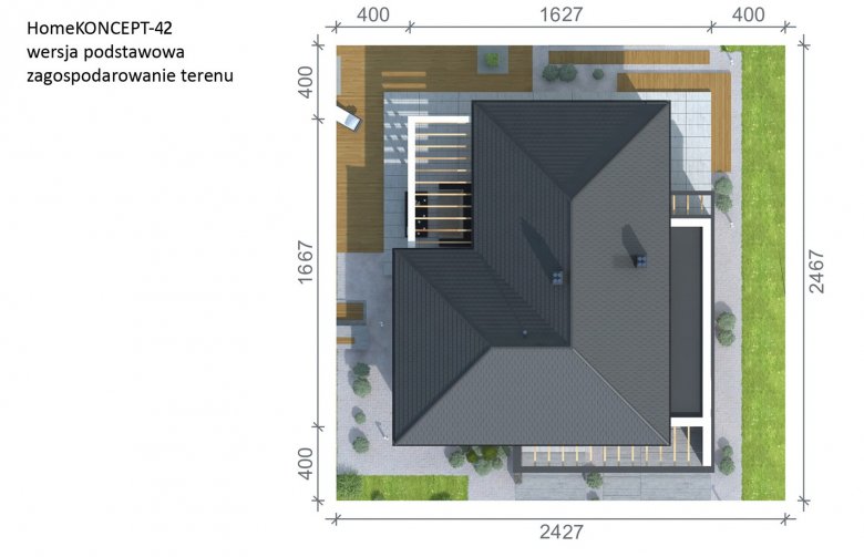 Projekt domu nowoczesnego Homekoncept 42 - Usytuowanie