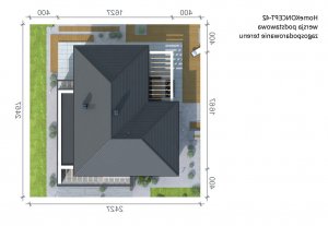 Usytuowanie budynku Homekoncept 42 w wersji lustrzanej