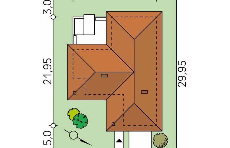 Projekt domu jednorodzinnego Ambrozja 9 - Usytuowanie