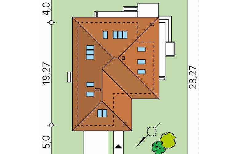 Projekt domu jednorodzinnego Ariel 7 - Usytuowanie