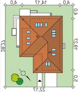 Usytuowanie budynku Ariel 7 w wersji lustrzanej