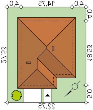 Usytuowanie budynku Decyma 9 w wersji lustrzanej