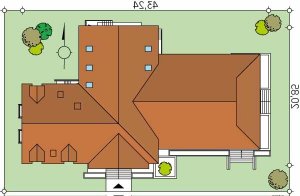 Usytuowanie budynku Libera w wersji lustrzanej