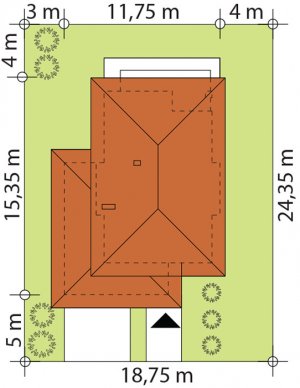 Usytuowanie budynku Karat