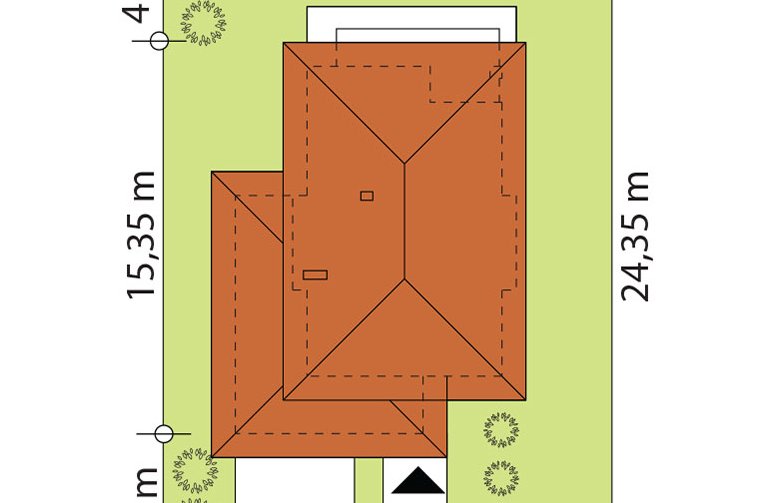 Projekt domu jednorodzinnego Karat - Usytuowanie