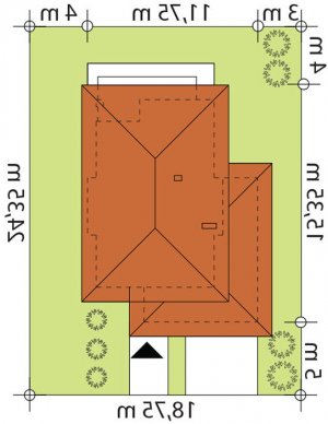 Usytuowanie budynku Karat w wersji lustrzanej