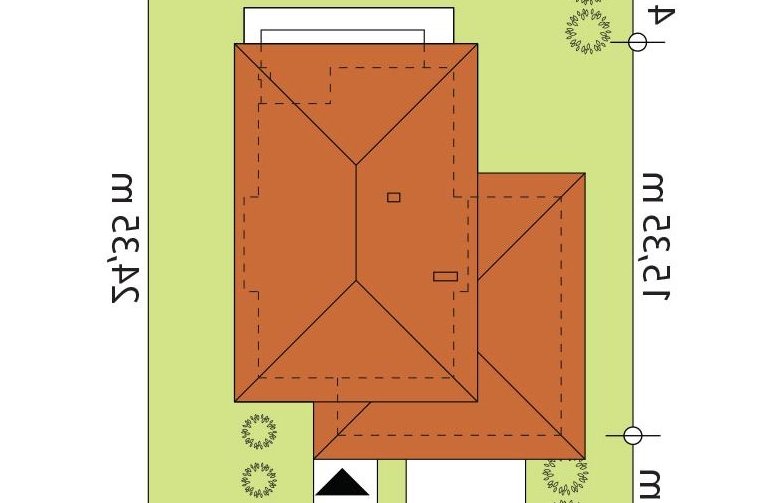 Projekt domu jednorodzinnego Karat 2 - Usytuowanie - wersja lustrzana