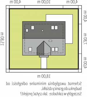 Usytuowanie budynku Witek w wersji lustrzanej