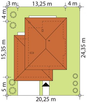 Usytuowanie budynku Korso