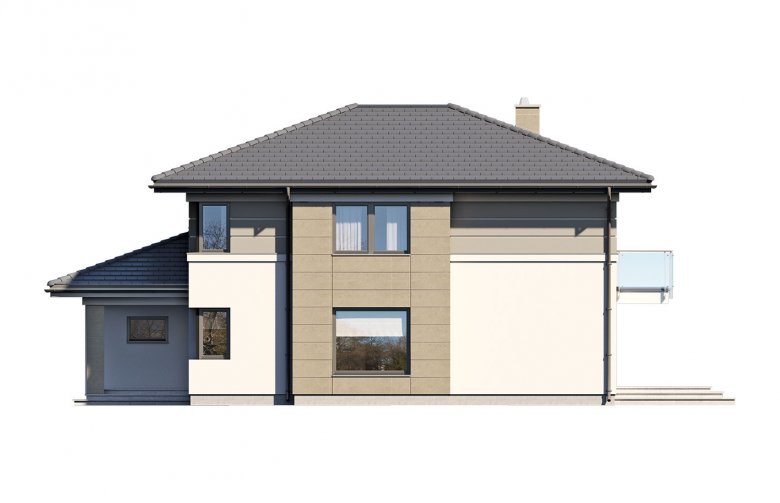 Projekt domu jednorodzinnego Korso 2 - elewacja 3