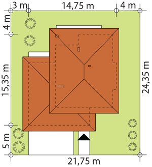 Usytuowanie budynku Korso 2