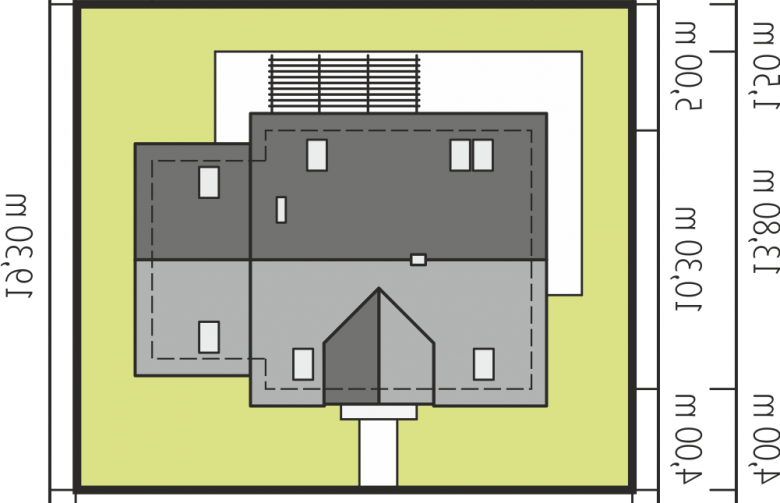Projekt domu jednorodzinnego Katrina (mała) G1 - Usytuowanie - wersja lustrzana