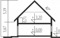 Projekt domu jednorodzinnego Katrina (mała) G1 - przekrój 1