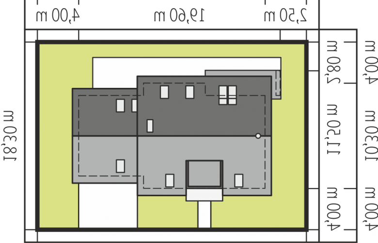 Projekt domu jednorodzinnego Katrina G2 - Usytuowanie - wersja lustrzana