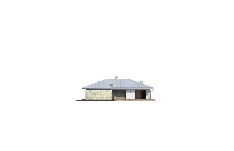 Projekt domu jednorodzinnego Feniks - elewacja 4