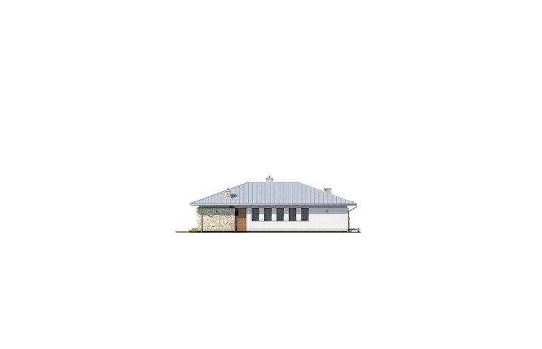 Projekt domu jednorodzinnego Feniks - elewacja 2