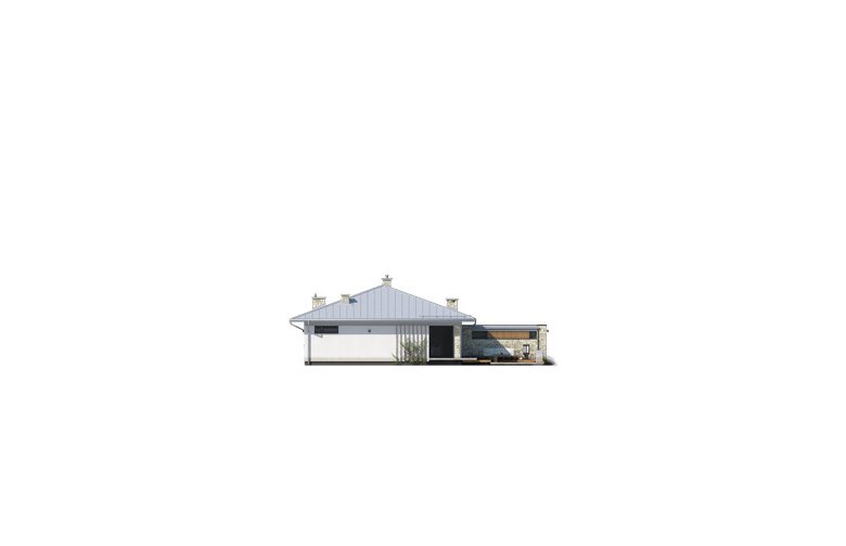 Projekt domu jednorodzinnego Feniks - elewacja 3