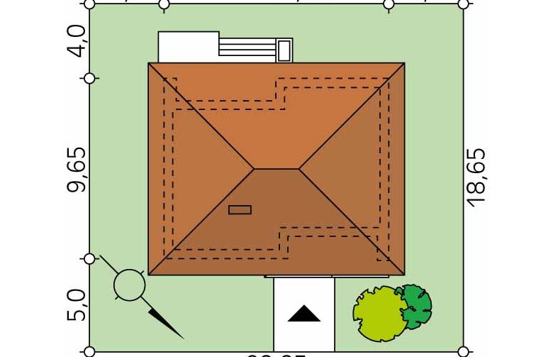 Projekt domu jednorodzinnego Mak 2 - Usytuowanie