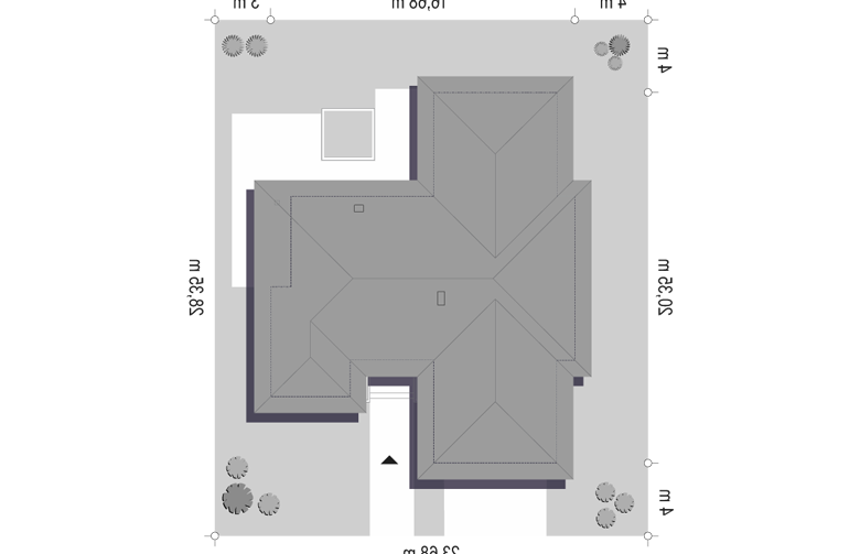 Projekt domu jednorodzinnego Jedyny (690) - Usytuowanie - wersja lustrzana