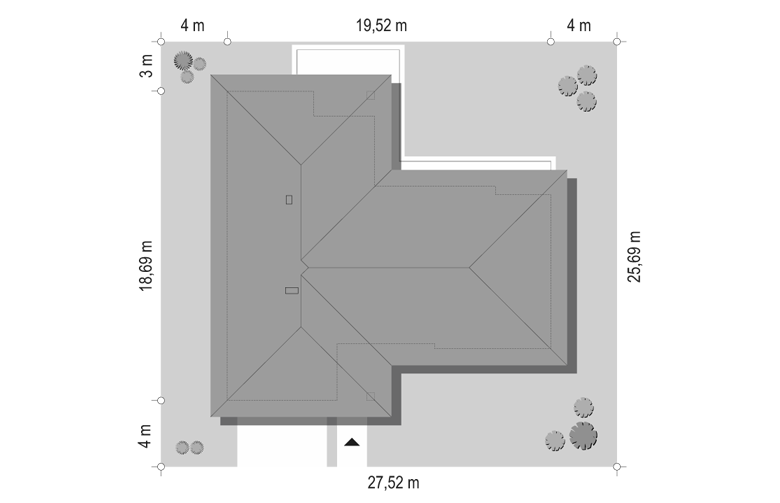 Projekt domu jednorodzinnego Parterowy 2 (693) - Usytuowanie