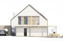 Projekt domu jednorodzinnego EX HOUSE - elewacja 3