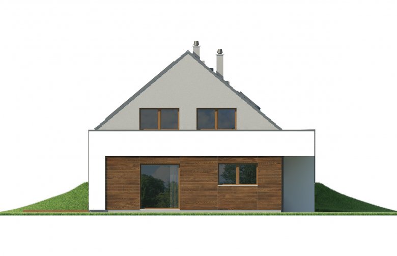Projekt domu jednorodzinnego MAJA - elewacja 4