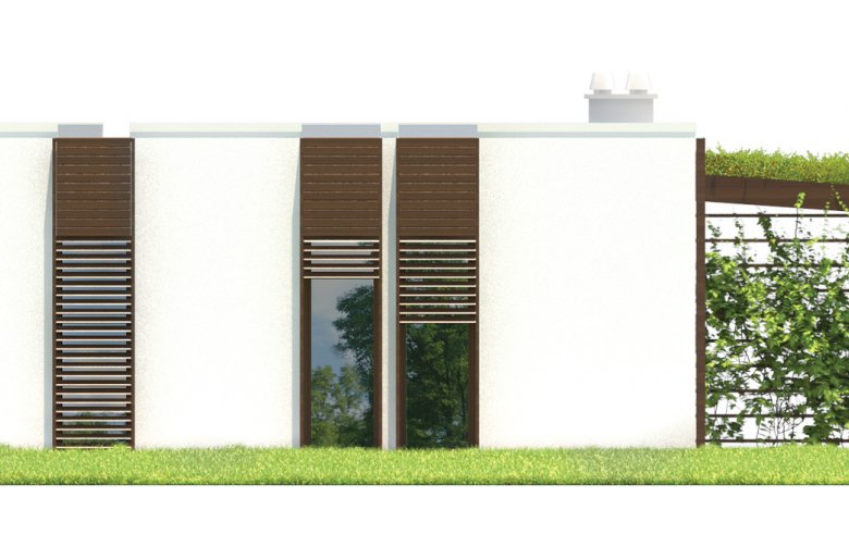 Projekt domu jednorodzinnego NOWOCZESNY - elewacja 3