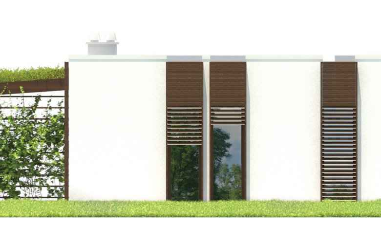 Projekt domu jednorodzinnego NOWOCZESNY - elewacja 3