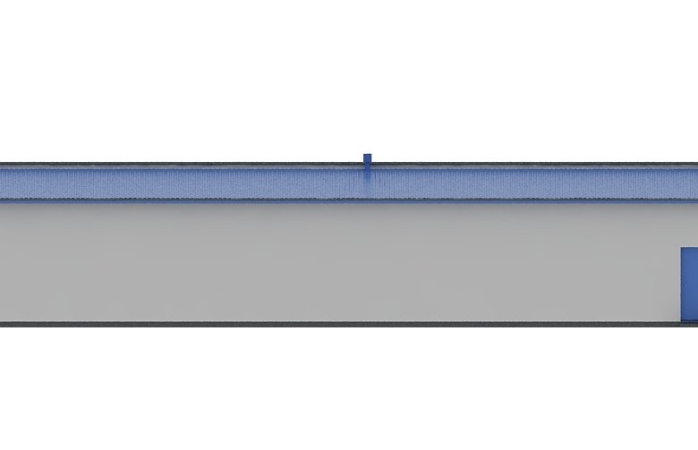 Projekt domu nowoczesnego G61 - Budynek magazynowy - elewacja 2
