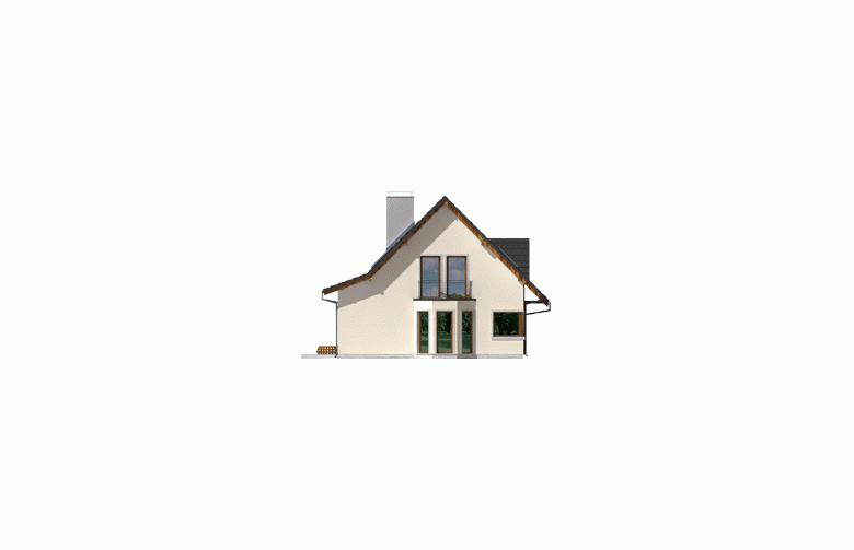 Projekt domu wolnostojącego Demi G1 (wersja A) - elewacja 2