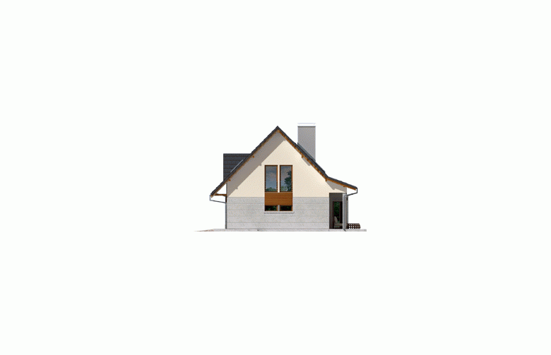 Projekt domu wolnostojącego Demi G1 (wersja A) - elewacja 4