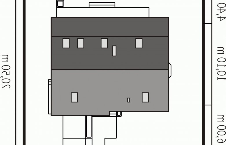 Projekt domu wolnostojącego Demi G1 (wersja A) - Usytuowanie - wersja lustrzana