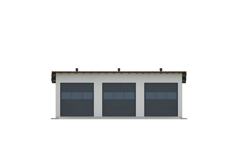 Projekt domu energooszczędnego G35 - Budynek garażowy - elewacja 1