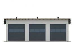 Elewacja projektu G35 - Budynek garażowy - 1 - wersja lustrzana