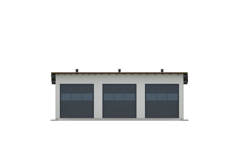Projekt domu energooszczędnego G35 - Budynek garażowy - elewacja 1