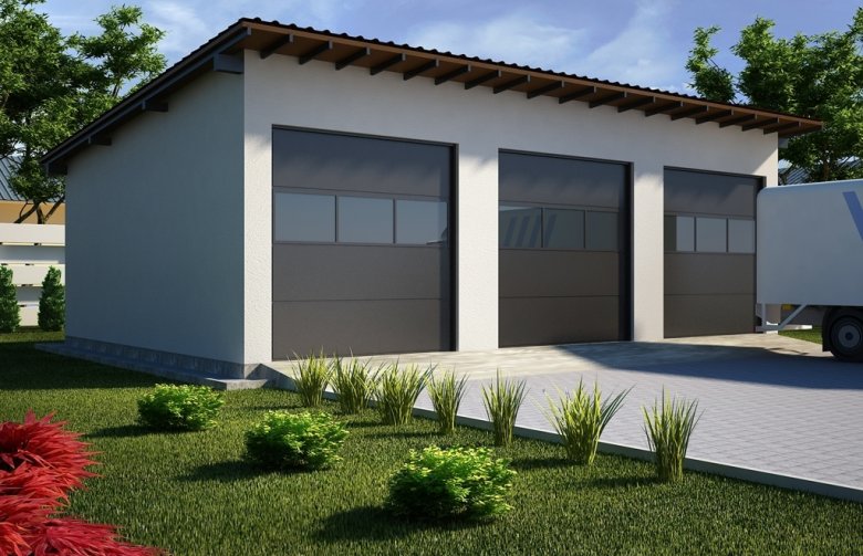 Projekt domu energooszczędnego G35 - Budynek garażowy