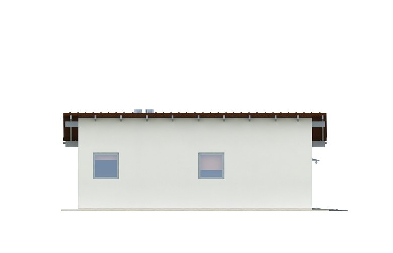 Projekt garażu G37 - Budynek garażowo - gospodarczy - elewacja 2
