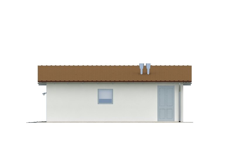 Projekt garażu G37 - Budynek garażowo - gospodarczy - elewacja 3