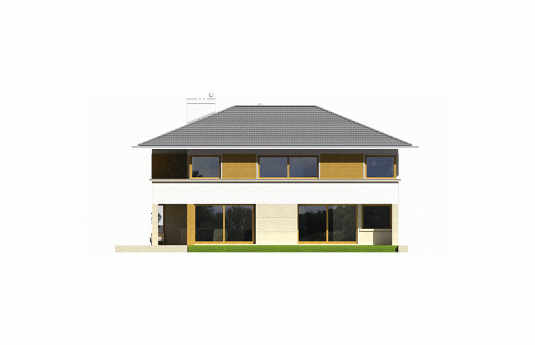 Projekt domu piętrowego Diego G2 Leca® DOM - elewacja 2