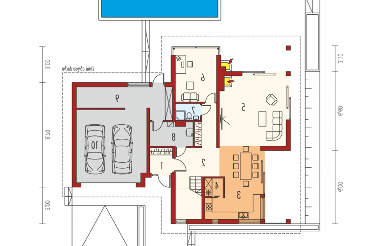 Projekt domu piętrowego Diego G2 Leca® DOM - parter