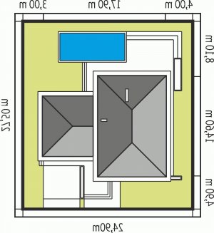 Usytuowanie budynku Diego G2 Leca® DOM w wersji lustrzanej