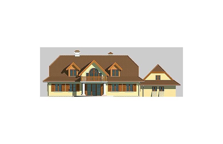 Projekt domu piętrowego LK&238 - elewacja 3