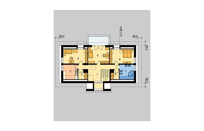 Projekt domu piętrowego LK&238 - poddasze