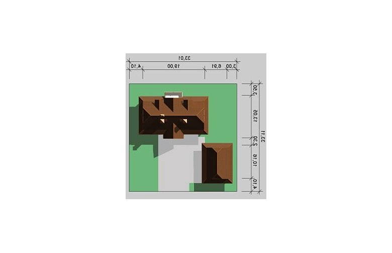 Projekt domu piętrowego LK&238 - Usytuowanie - wersja lustrzana