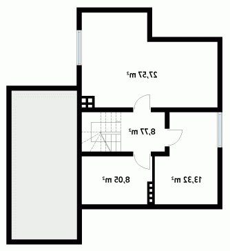 Rzut projektu Sopran 5 - wersja lustrzana